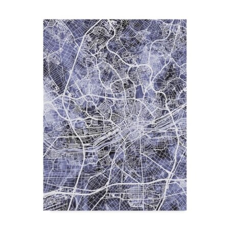 Trademark Fine Art Michael Tompsett 'Frankfurt Germany City Map Blue' Canvas Art, 18x24 MT02588-C1824GG